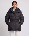 Oversized Hooded Puffer Jacket with Belt