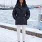 Oversized Hooded Puffer Jacket with Belt