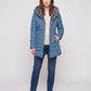 Mid-Length Fleece-Lined Puffer Jacket with Hood