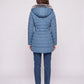 Mid-Length Fleece-Lined Puffer Jacket with Hood