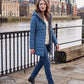 Mid-Length Fleece-Lined Puffer Jacket with Hood