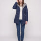 Mid-Length Fleece-Lined Puffer Jacket with Hood