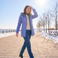 Mid-Length Fleece-Lined Puffer Jacket with Hood