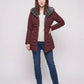 Mid-Length Fleece-Lined Puffer Jacket with Hood