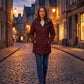 Mid-Length Fleece-Lined Puffer Jacket with Hood