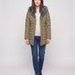 Mid-Length Fleece-Lined Puffer Jacket with Hood