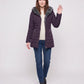 Mid-Length Fleece-Lined Puffer Jacket with Hood