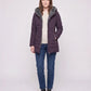 Mid-Length Fleece-Lined Puffer Jacket with Hood
