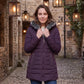 Mid-Length Fleece-Lined Puffer Jacket with Hood