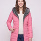 Mid-Length Fleece-Lined Puffer Jacket with Hood