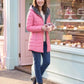 Mid-Length Fleece-Lined Puffer Jacket with Hood