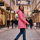 Mid-Length Fleece-Lined Puffer Jacket with Hood