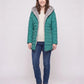 Mid-Length Fleece-Lined Puffer Jacket with Hood