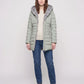 Mid-Length Fleece-Lined Puffer Jacket with Hood