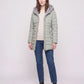 Mid-Length Fleece-Lined Puffer Jacket with Hood