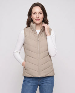 Fitted Sleeveless Puffer Gilet