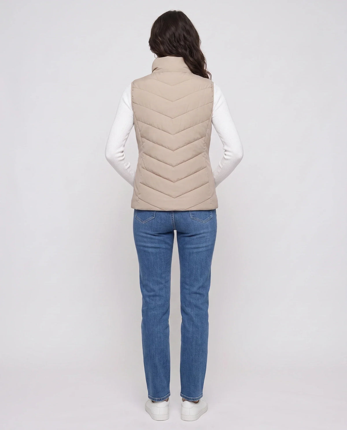 Fitted Sleeveless Puffer Gilet