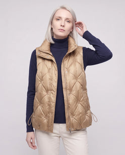 Satin Diamond-Quilted Puffer Gilet