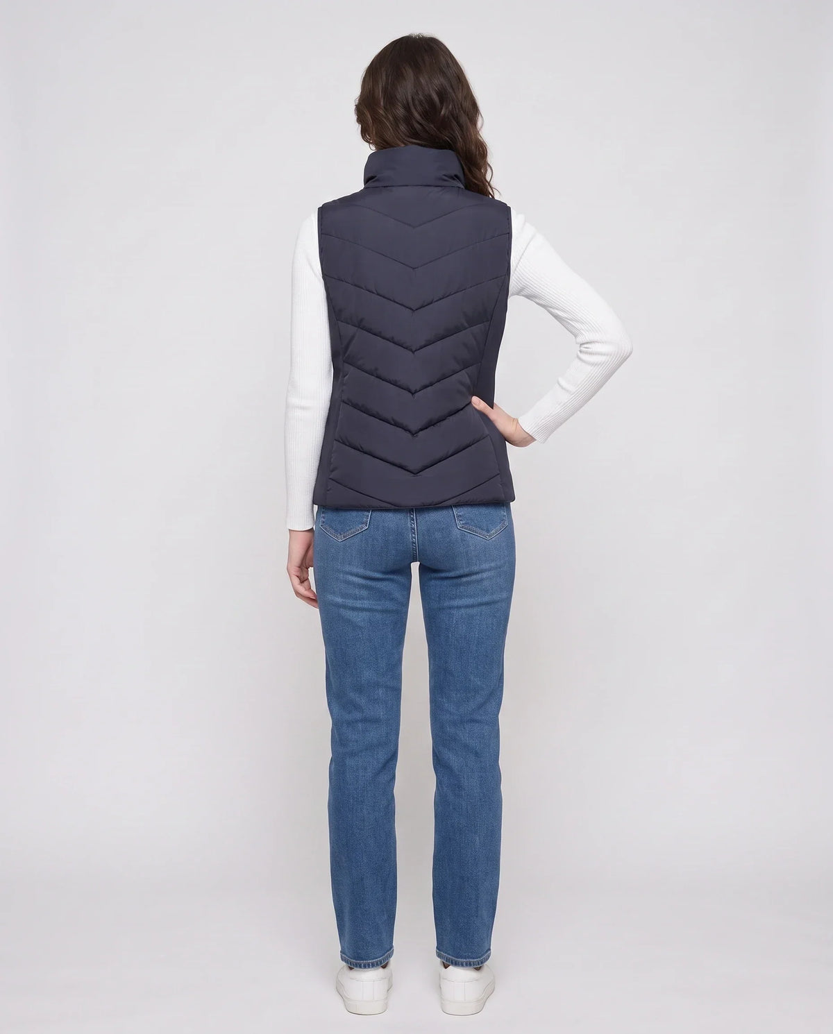 Fitted Sleeveless Puffer Gilet