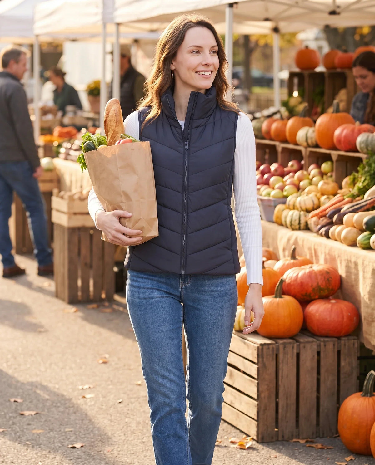 Fitted Sleeveless Puffer Gilet