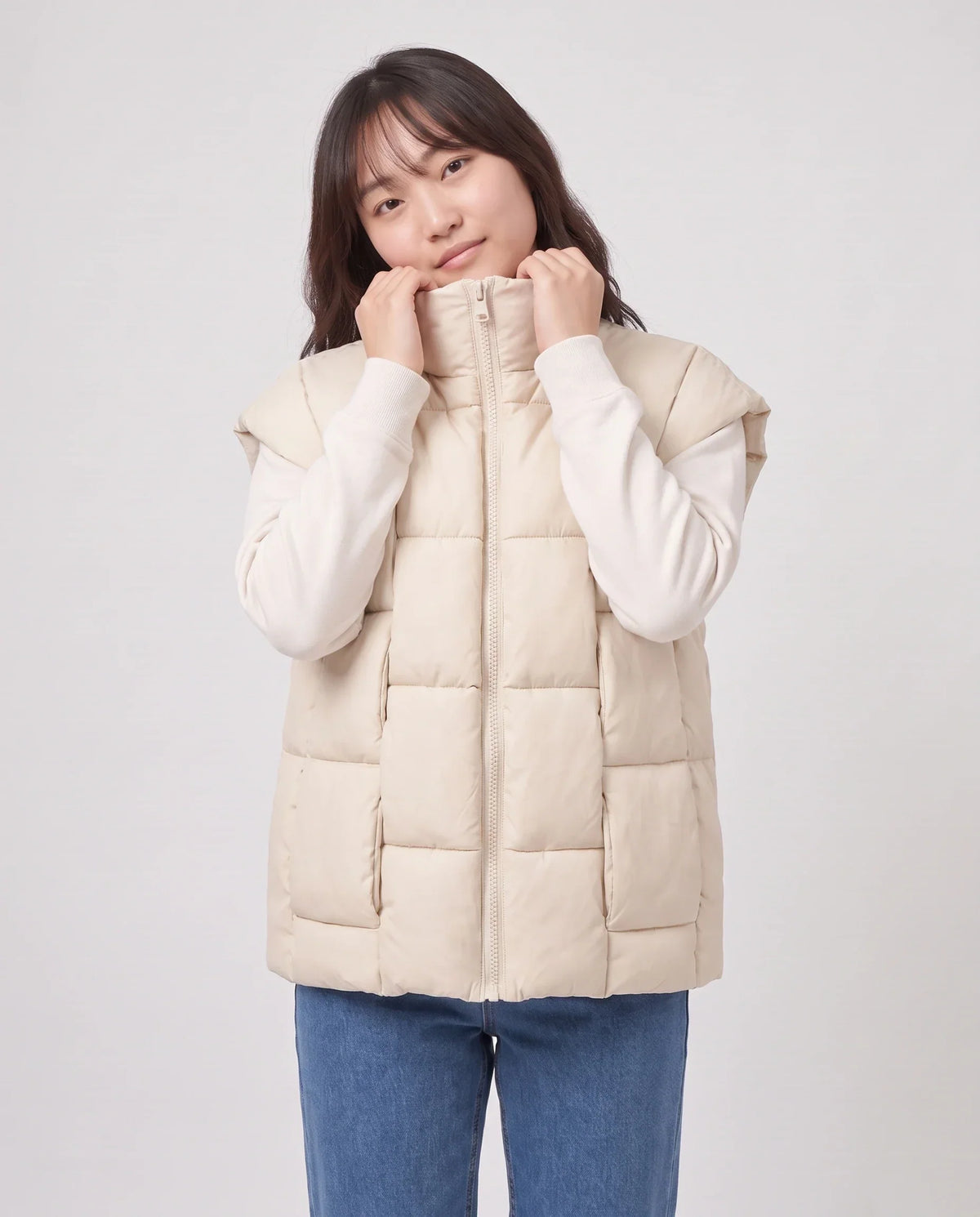 Oversized Quilted Puffer Gilet