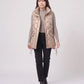 Shiny Puffer Gilet with Funnel Collar