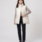 Shiny Puffer Gilet with Funnel Collar