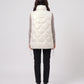Shiny Puffer Gilet with Funnel Collar
