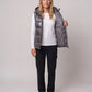 Metallic Hooded Puffer Gilet