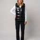 Metallic Hooded Puffer Gilet