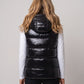 Metallic Hooded Puffer Gilet