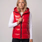 Metallic Hooded Puffer Gilet