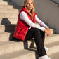 Metallic Hooded Puffer Gilet