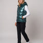 Metallic Hooded Puffer Gilet