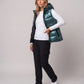 Metallic Hooded Puffer Gilet