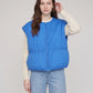 Cocoon Sleeveless Puffer Gilet with Round Neck