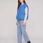 Cocoon Sleeveless Puffer Gilet with Round Neck