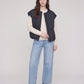 Cocoon Sleeveless Puffer Gilet with Round Neck