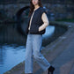 Cocoon Sleeveless Puffer Gilet with Round Neck
