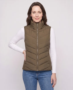 Fitted Sleeveless Puffer Gilet