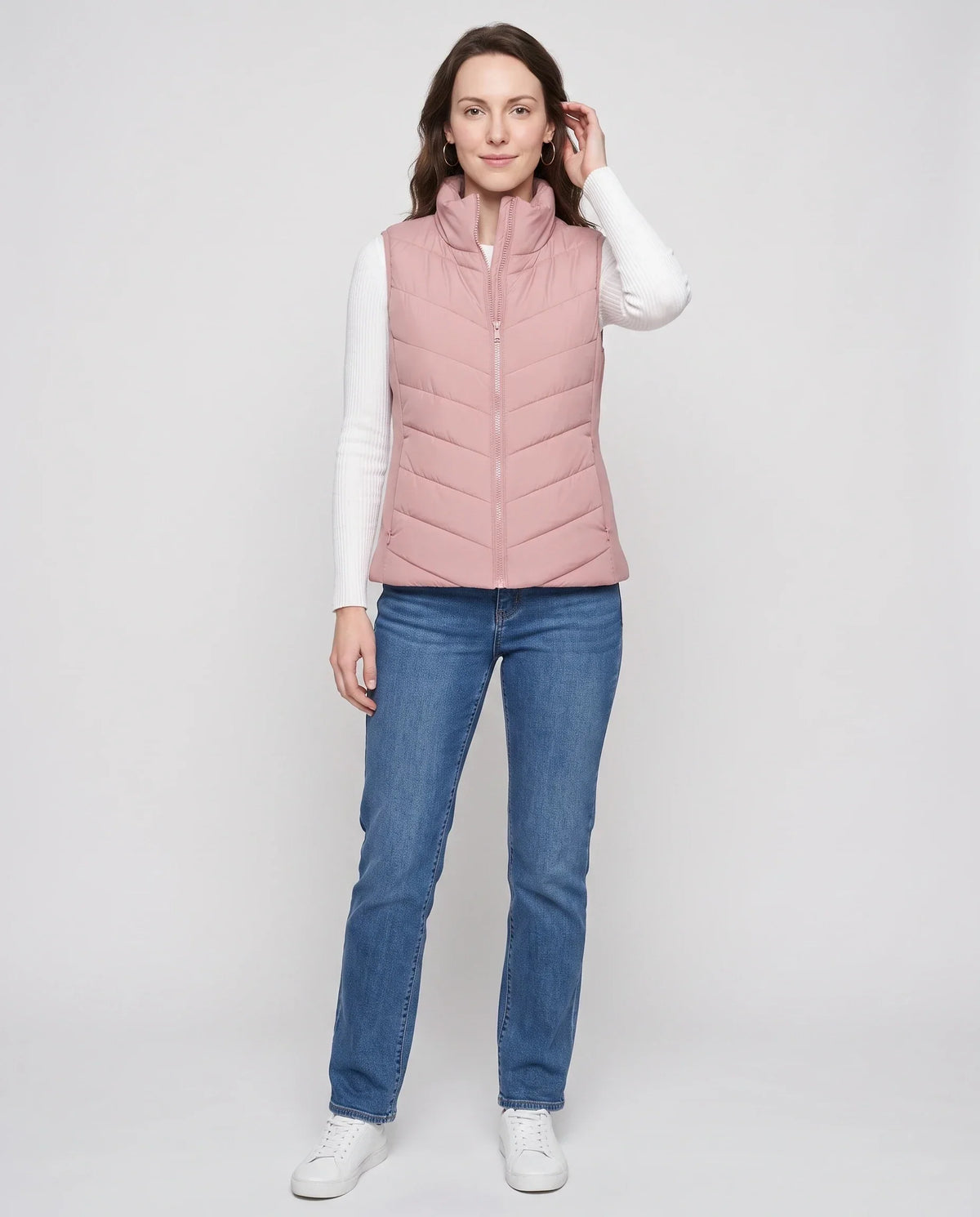 Fitted Sleeveless Puffer Gilet
