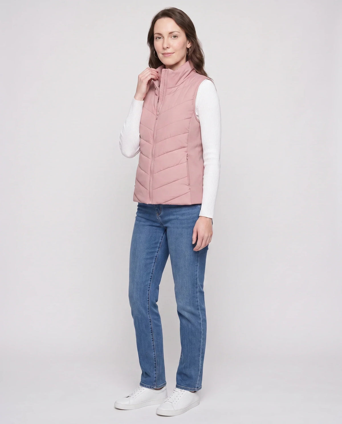 Fitted Sleeveless Puffer Gilet