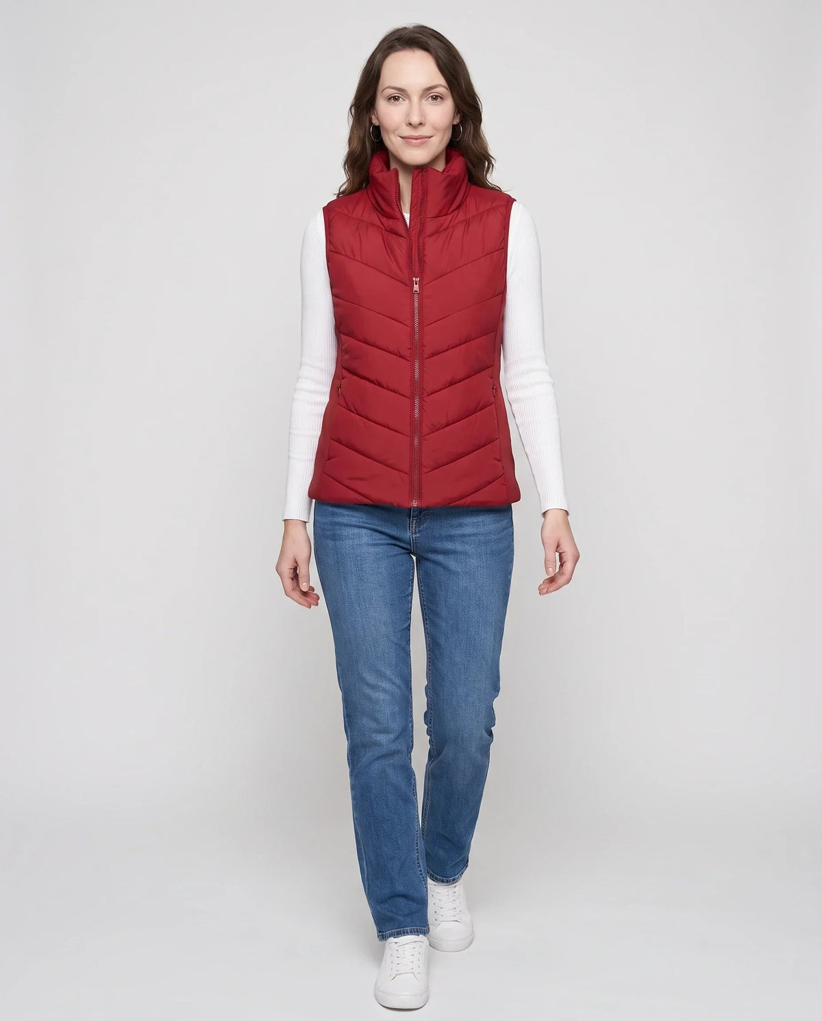 Fitted Sleeveless Puffer Gilet