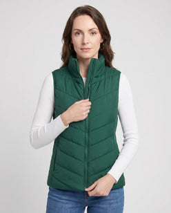 Fitted Sleeveless Puffer Gilet