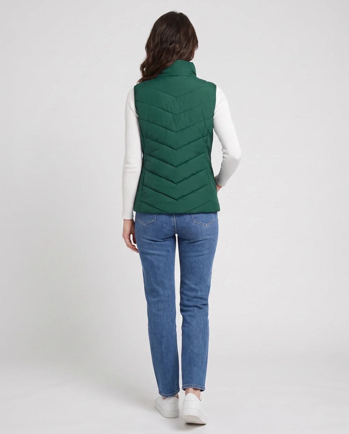 Fitted Sleeveless Puffer Gilet