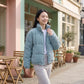 Short Corduroy Puffer Jacket