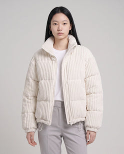 Short Corduroy Puffer Jacket