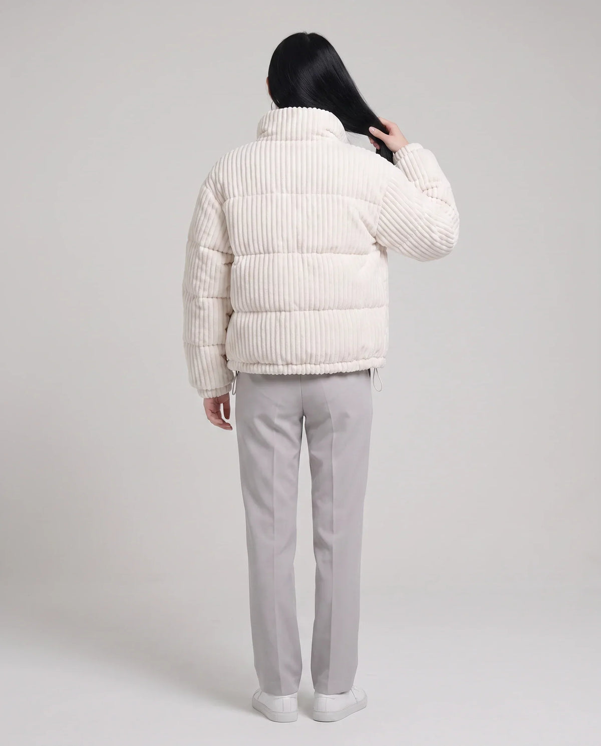 Short Corduroy Puffer Jacket