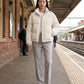 Short Corduroy Puffer Jacket