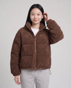 Short Corduroy Puffer Jacket